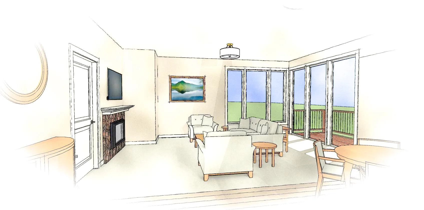 Independent living apartment at Gardens on Quail